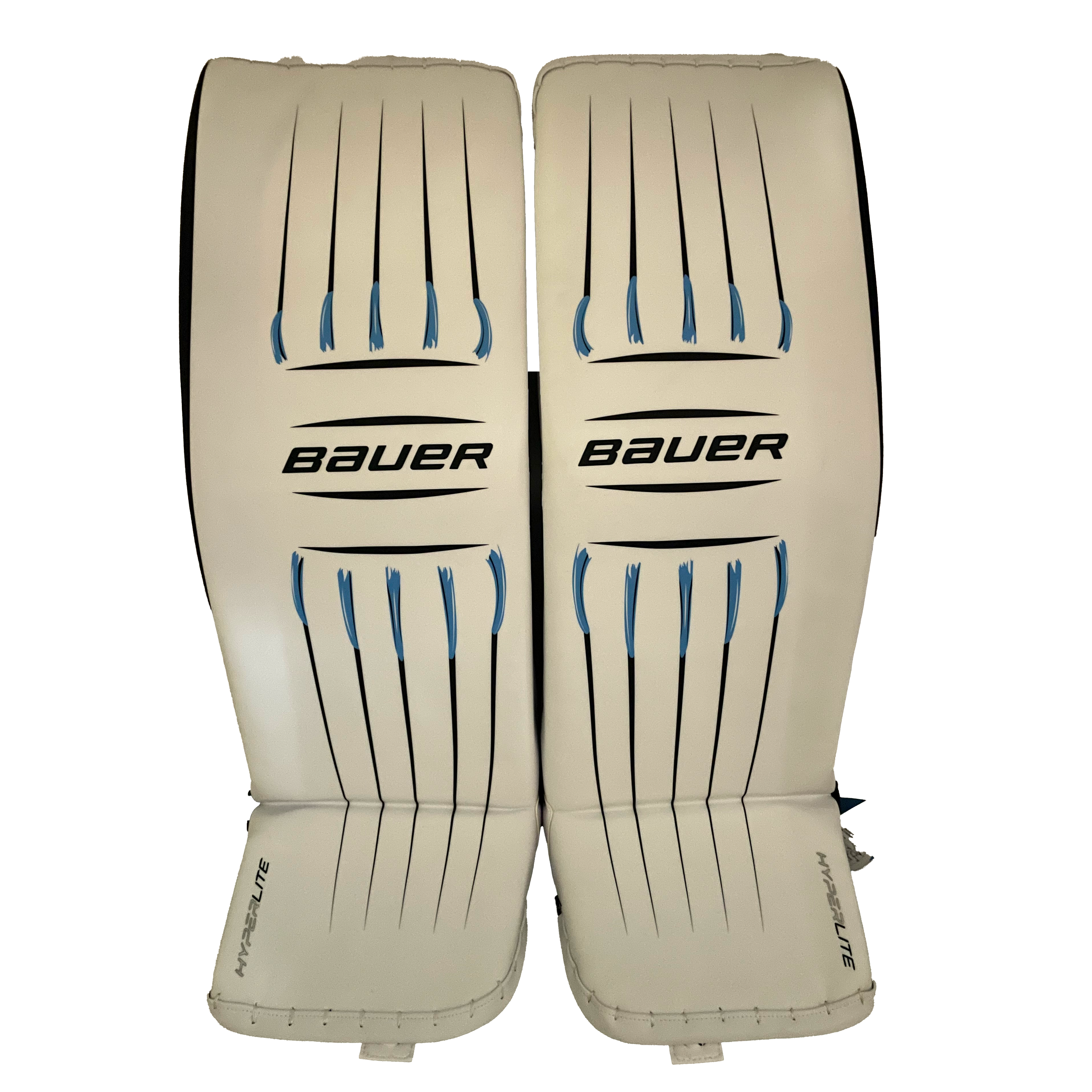 Bauer Vapor HyperLite – Nouvelles protections de gardien Pro Stock (blanc/bleu)